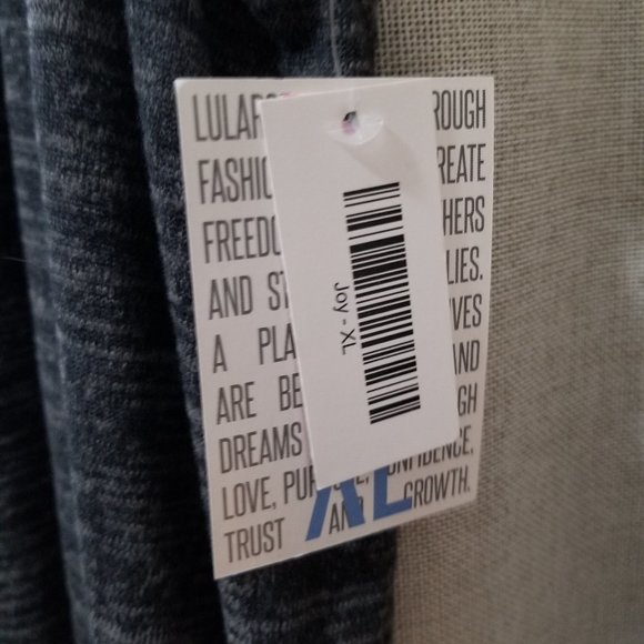 NWT. LuLaRoe XL Joy, heathered black and grey - Picture 3 of 5